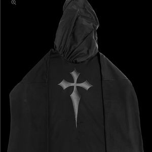 Wolf Grey Crucifix Hoodie